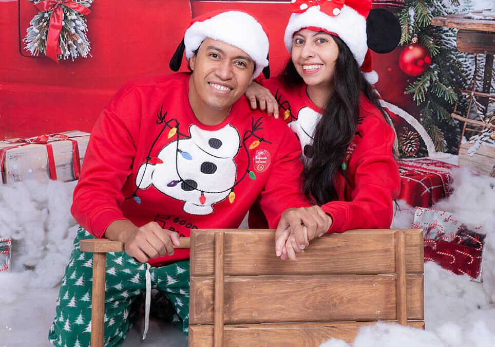 Sesión navideña en pareja