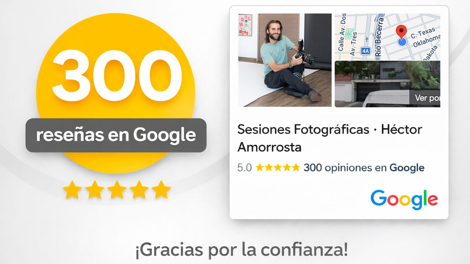 300 reseñas en Google: lo que significa para mi estudio fotográfico
