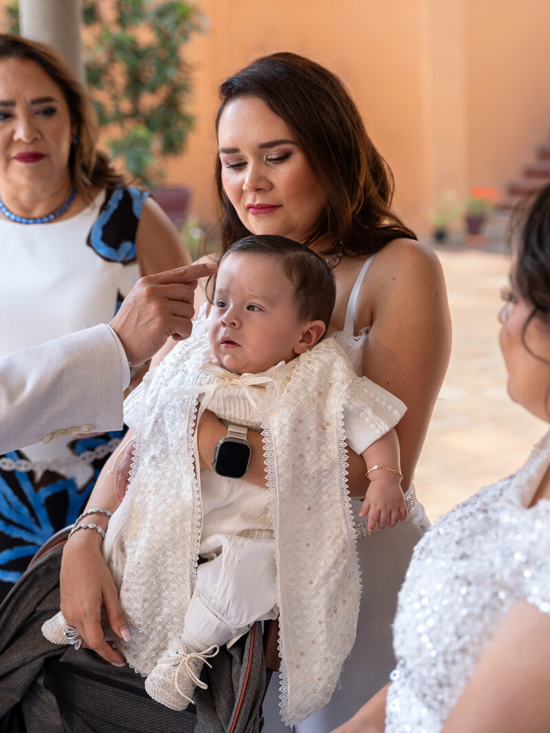 Fotografías familiares en bautizo