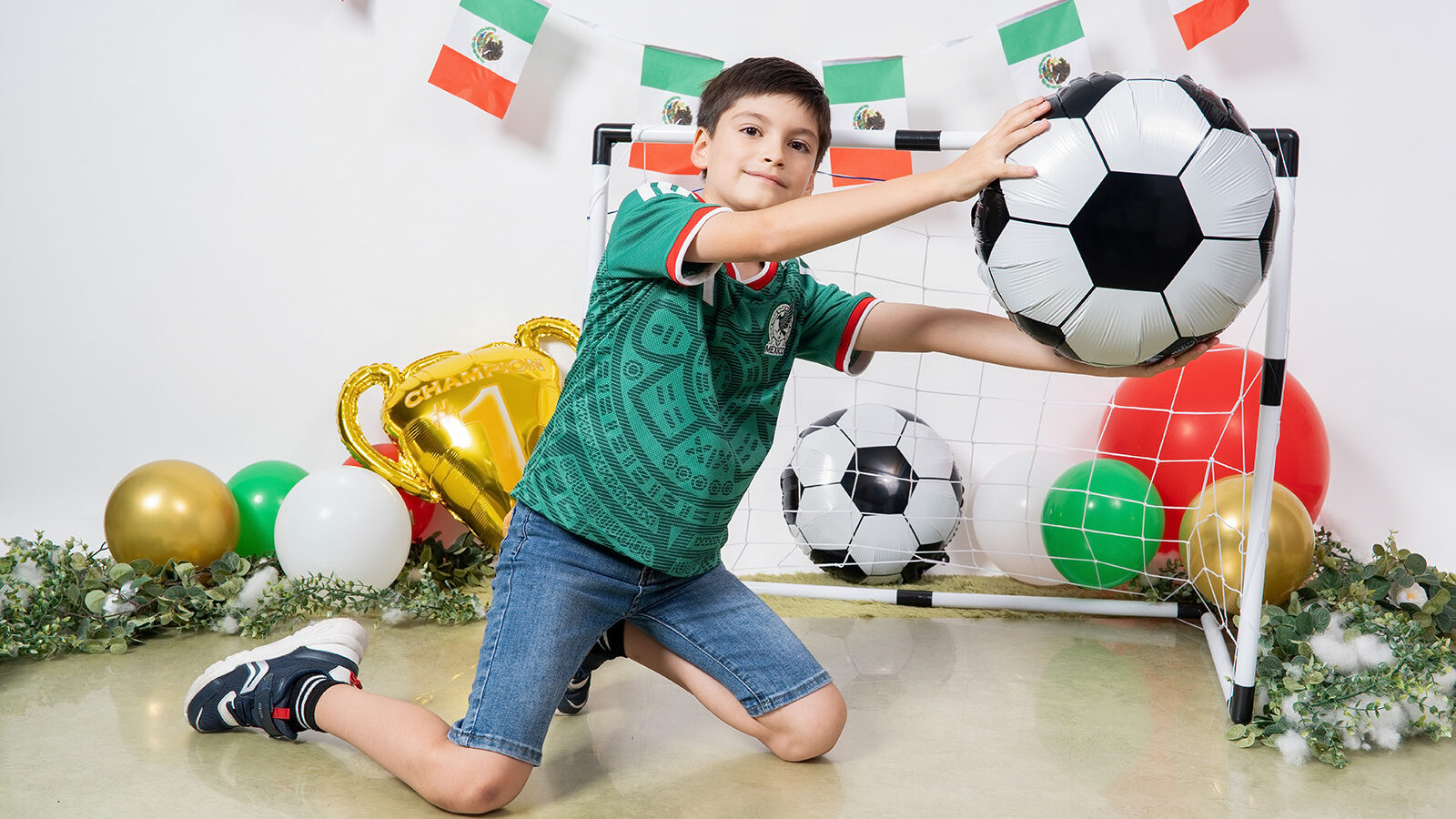 Celebra el Mundial con una sesión de fotos de fútbol en estudio